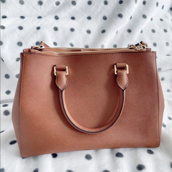 Michael Kors Crossbody Handbag Brown Leather - Picture 4 of 10